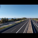 Valencia ist von der Fahrradüberführung bereits zu sehen